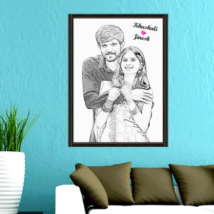 01 -Smily Face Couple Photo Sketch