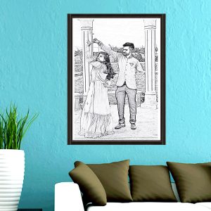08 - Togetherness Both  Love  Photo Sketch