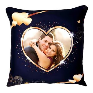 Black Gold heart Cushion
