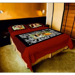Black & White to Color Family Bed Sheet