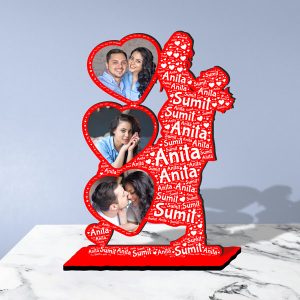 Mosic name Couple Wood Cut