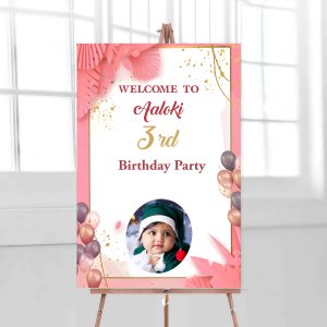 Aaloki birthday board