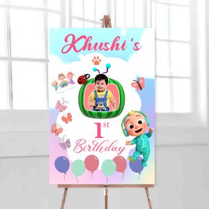 Khushi 1st birthday board